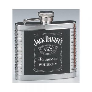 *Jack Daniel’s Stainless Steel Ribbed 4 oz. Flask