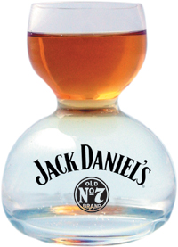 Jack Daniel's Whiskey on Water Glass Small