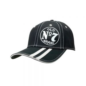 Striped No 7 Brand Hat