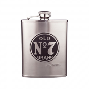 Satin Flask with Large Old No 7 Logo
