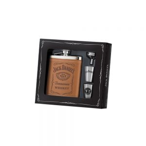 Jack Daniel’s Leather Flask Gift Set